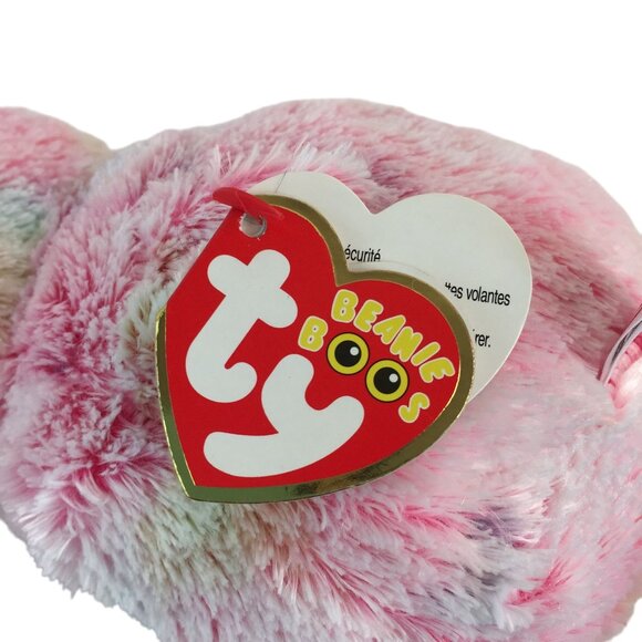 Ty Beanie Boos Kiwi Bird Plush 7" Pink Stuffed Animal Purple Sparkle Eyes w/Tags - Picture 5 of 8